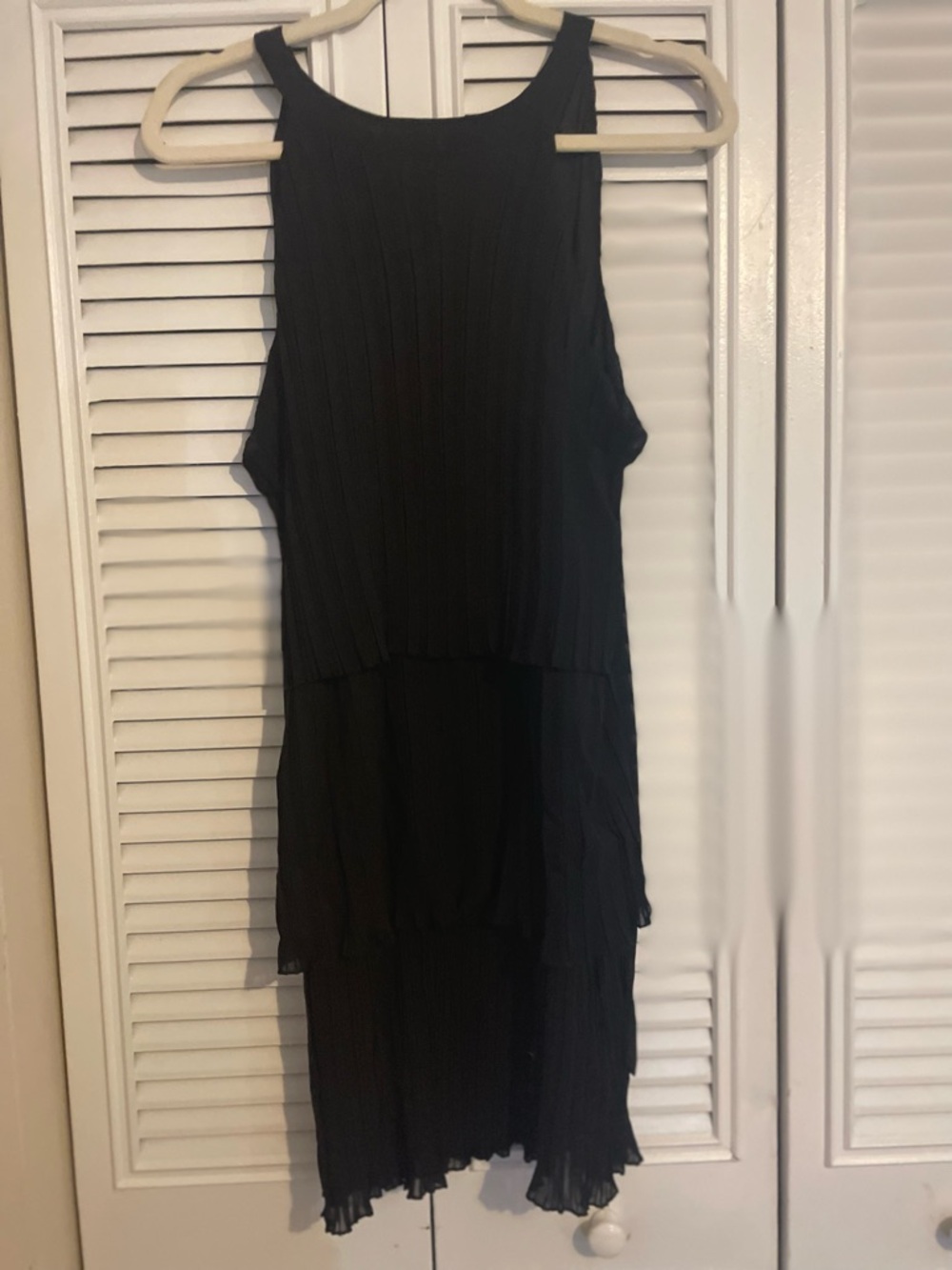 Black Tiered Sleeveless Dress - Classic Women's Dress